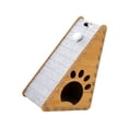 thumbnail image 4 of Almohadilla triangular para rascar gatos perfecl con pelota de juguete de felpa Gris crepuscular, 4 of 8
