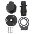 thumbnail image 2 of 7 Pin Wire Connector, Trailer RV Plug Socket Easy To Install Replacement Parts Screw Contact with Mounting Parts for Vehicle Wiring, 2 of 7