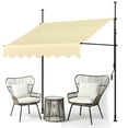 thumbnail image 4 of YXSC Manual Retractable Awning 78"x118", Retractable Awnings for Patio, Door or Window - No Drilling Required, Canopy with UV Protection and Waterproof, for Backyard Garden Balcony, Beige, 4 of 12