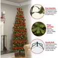 thumbnail image 4 of National Tree Company White Prelit LED Green Slim Christmas Tree, 7.5', 4 of 11