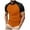 Orange, variant on European Color Blocked Twill Business Sport Raglan Sleeves Men Short T Shirt Comfy Tee Tshirts for Men