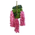 thumbnail image 1 of Guirnalda de flores artificiales de glicina para colgar en la pared, para interiores y exteriores, ideal para bodas, fiestas, festivales y decoración floral simulada., 1 of 8