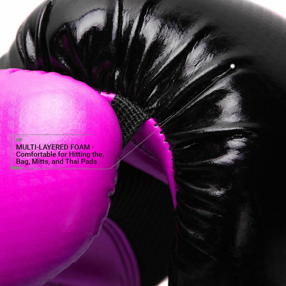 Pinnacle P4 Boxing Glove - Black/Pink
