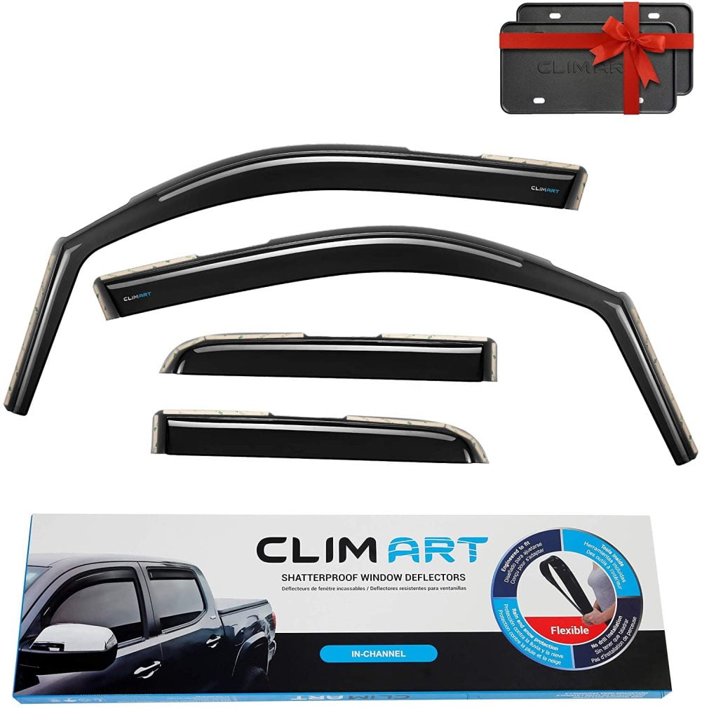 4pcs Outside Mount Window Visors Fit 09-18 Dodge Ram 1500 19 Classic crew cab