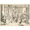 thumbnail image 2 of Alberti, Pietro Francesco 24x19 Black Ornate Wood Framed with Double Matting Museum Art Print Titled - Academia dpitori, 2 of 4
