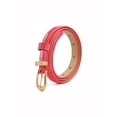thumbnail image 1 of Allegra K Women's Patent Leather Skinny Alloy Pin Buckle Waist Belt, 1 of 1