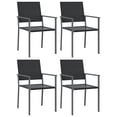 thumbnail image 3 of Bowery Hill Contemporary PE Rattan Durable Garden Dining Set in Black, 3 of 18