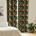 thumbnail image 3 of Ambesonne Fruits Window Curtains, Hand Drawn Tree Branches, Each 28" W x 84" L, Fern Green Red Black, 3 of 5