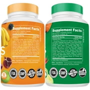 Fruits and Veggies Supplement- 180 Fruit and 180 Veggie Superfood Capsules-Soy and Vegan Free,100% Whole Natural Fruits and Vegetable Supplements for Adults by The Vitamin Kitchen (4-Pack)