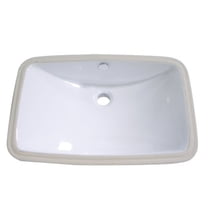 Kingston Brass Forum White China Undermount Bathroom Sink with Overflow Hole