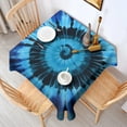 thumbnail image 2 of Blue Tie Dye Mandala Pattern Square Tablecloth,Waterproof Square Table Cover,Wipeable Spillproof Washable Table Cover for Home Kitchen Party Decor 42"X42"(107x107cm), 2 of 6