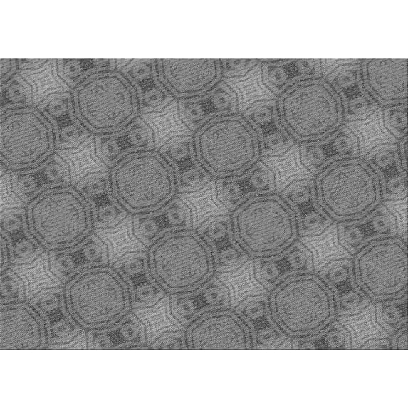 Ahgly Company Indoor Rectangle Patterned Carbon Gray Area Rugs, 2' x 4'