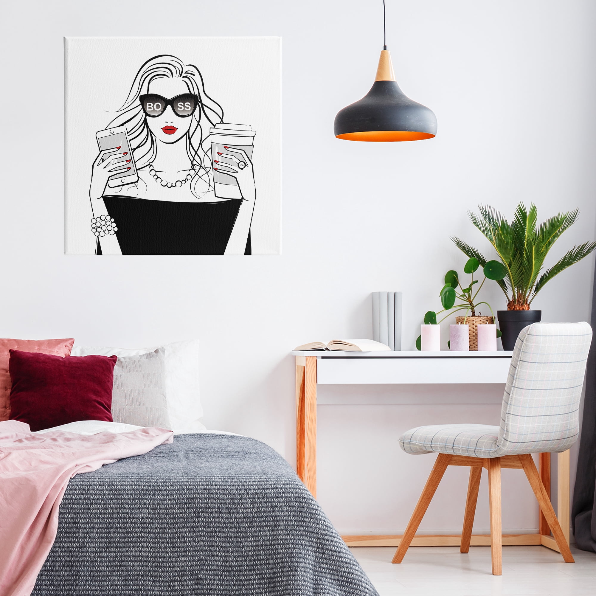Stupell Industries Chic Boss Morning Coffee Moment Canvas Wall Art, design by Martina Pavlova