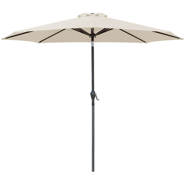 Walnew 9 Beige Patio Umbrella Outdoor, Patio Umbrella Tilt Mechanism Repair Kit