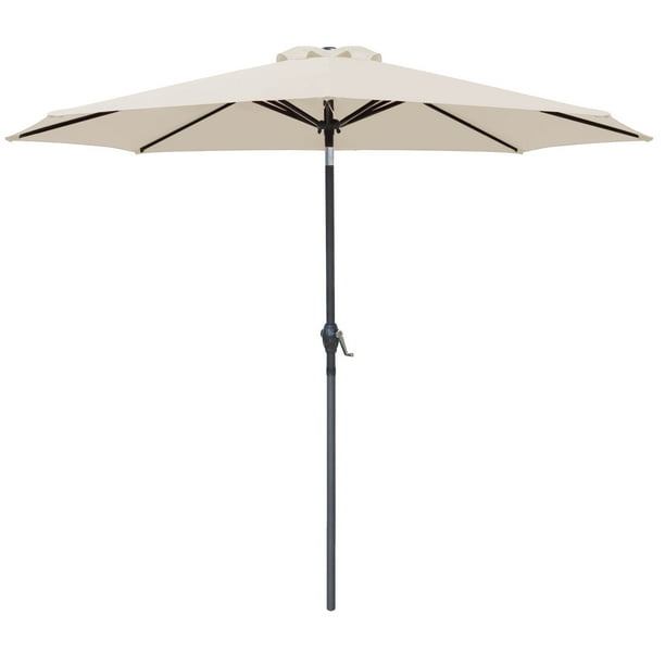 Walnew 9 Beige Patio Umbrella Outdoor Market Table With Push On Tilt 6 Sy Ribs Com Walnew 9 Beige Patio Umbrella Outdoor, Patio Umbrella Tilt Mechanism