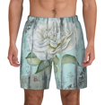 thumbnail image 3 of Uemuo Vintage Rose1 Pattern Mens Swim Trunks Quick Dry Board Shorts with Mesh Lining, Stretch Beach Shorts Quick Dry No-Chafing Board Shorts-Small, 3 of 9