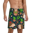 thumbnail image 2 of Fotbe Cute Hedgehogs Cactus Blue Pajama Shorts for Men, Men's Pajama Bottoms, Sleepwear,Short Pajama Pants-X-Large, 2 of 9