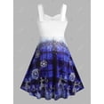 thumbnail image 2 of Vestido Talla Extra Estampado a Cuadros Bolsillo Frontal Alce Rosegal  Vestidos casuales de talla grande, 2 of 5