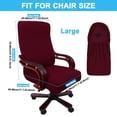 thumbnail image 6 of REGALWOVEN Stretch Jacquard Office Chair Cover Armchair Protector, Large, Burgundy, 6 of 6