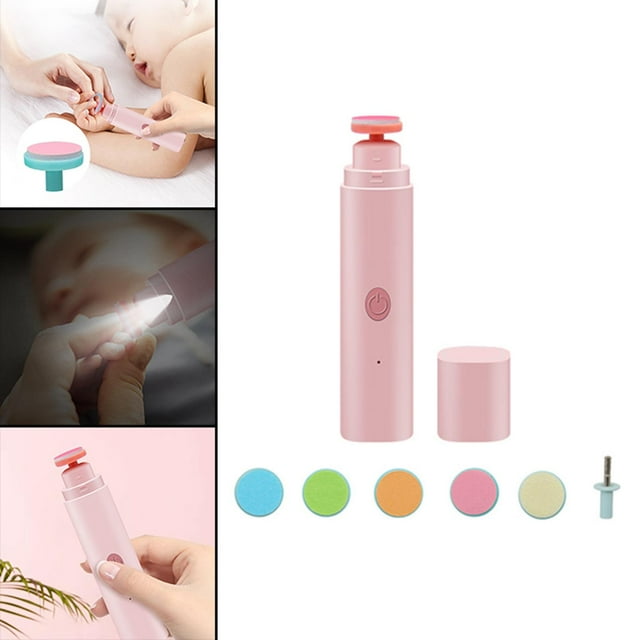 uñas para bebé, taladro de seguridad, 6 cabezales de molienda, , de manicura, 6 uñas shamjiam Taladro de lima de uñas eléctrico
