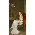 thumbnail image 3 of Sir John Lavery 11x18 Black Modern Framed Museum Art Print Titled - The Lady in White, Viscountess Wimborne (1939), 3 of 5