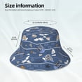 thumbnail image 2 of Kll Underwater World Animals Bucket Hat for Women Men Packable Travel Beach Sun Hat Outdoor Rave Accessories Reflective Fisherman Cap, 2 of 6