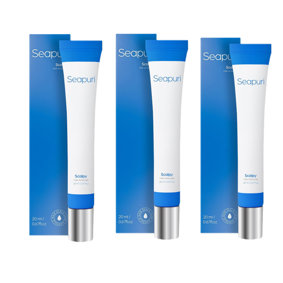 3PCS Seapuri Scalpy Hair Growth Serum – Scalp Treatment for Hair Loss & Thinning, Salicylic Acid & Menthol, Non-Greasy & Exfoliating, Strengthens Roots (0.71 oz)Makeup;Organizers