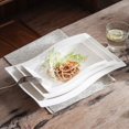 thumbnail image 4 of MALACASA, Series Flora, 3-Piece Porcelain Rectangular Serving Plate Set, Ivory White Dinner Set, (9", 11", 13.25"), 4 of 8