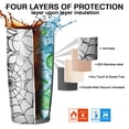thumbnail image 7 of 20oz Tumblers Black Halloween Spider Webs Stainless Steel Vacuum Insulated Double Wall Travel Tumbler Cups Mug with Lid and Straw,Cleaning Brush for Cold & Hot Drinks, 7 of 7