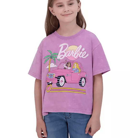 Licensed Girls Retro Tee (Barbie, Large (10/12))