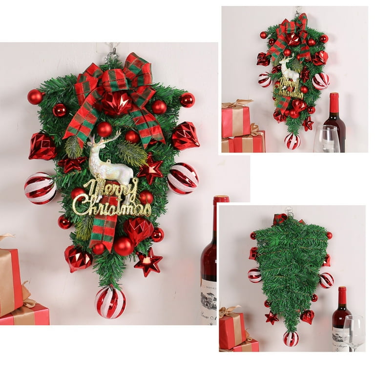 期間限定価格商品 Fruit Red Christmas Christmas Courtyard Outdoor Wreath 季節用品