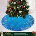 thumbnail image 6 of FMSHPON Blue Christmas Snowflake Xmas Christmas Tree Skirt Stand Mat for Holiday Party Decoration Indoor Outdoor 48 inches, 6 of 6