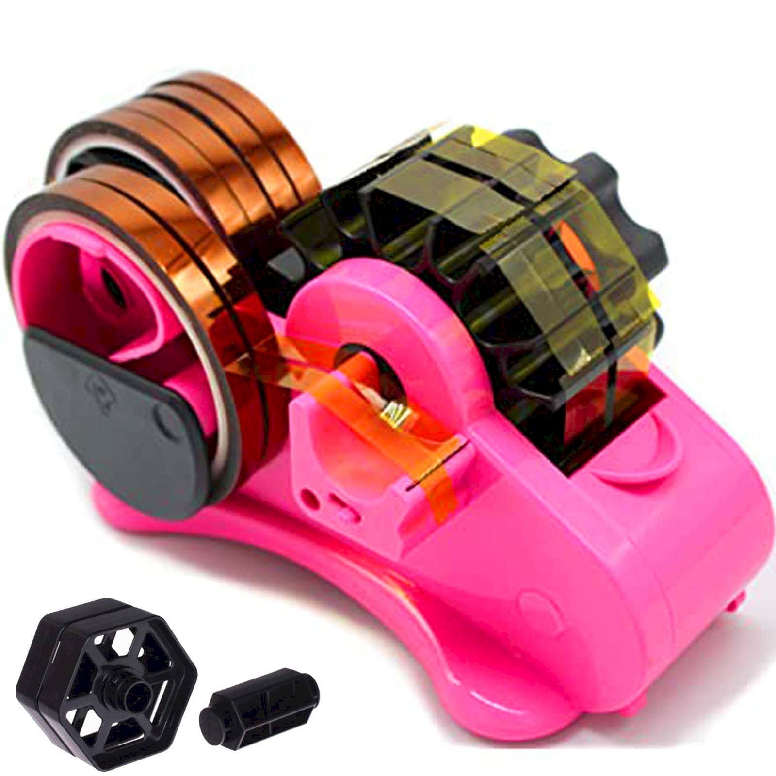 Heat Tape Dispenser Sublimation, Multiple Roll Cut Heat Tape Dispenser 1" and 3" Core Double Reel Cores Sublimation for Heat Transfer Tape, Semi-Automatic Tape Dispenser with Compartment Slots