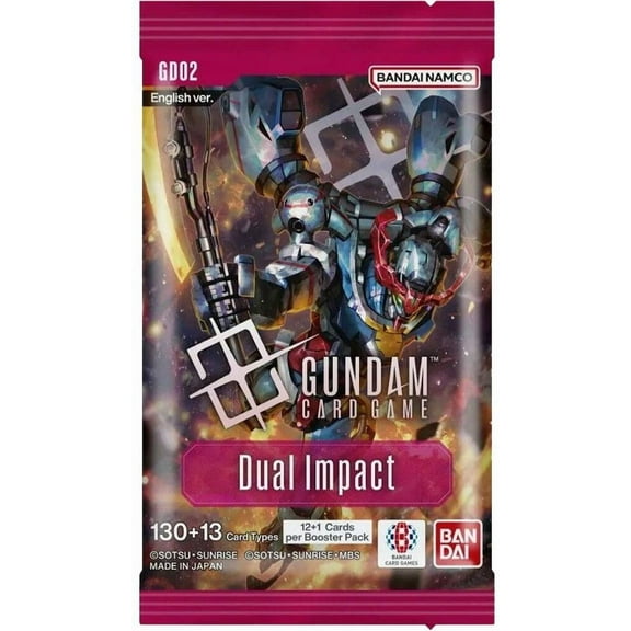 Gundam Trading Card Game Dual Impact Booster Pack (13 Cards)
