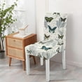 thumbnail image 4 of Set of 4 Butterfly Pattern Kitchen Chair Covers, Stretch Washable Polyester Slipcovers for Dining Room, Removable Seat Protector for Home or Gathering, 4 of 6