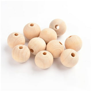 YG_Oline 120 Pcs 20mm Wooden Beads, Macrame Beads with Large Holes Large  Wood Beads for Crafts Plant Hangers : : Toys