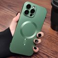 thumbnail image 3 of Funda magnética para teléfono Magsafe para iPhone 15, 14, 11, 13, 12 Pro Max Plus, protector de lente de carga inalámbrica de silicona suave, accesorio, 3 of 5