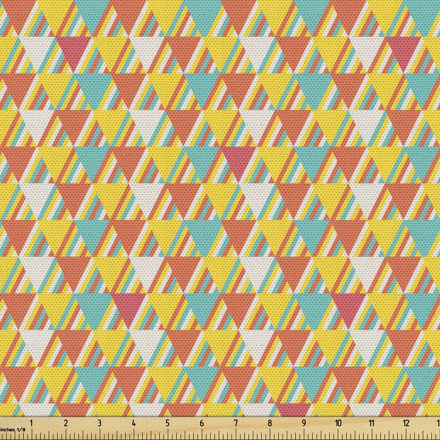 Geometric Upholstery Fabric by the Yard, Geometric Composition with ...