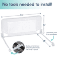 thumbnail image 4 of Hiccapop Toddler Bed Rail for Convertible Cribs, Crib Rail Guard with Reinforced Anchors, White, 4 of 8
