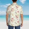 thumbnail image 6 of Fotbe Floral Hawaiian Shirt for Men Unisex Summer Beach Casual Short Sleeve Cotton Linen Button Down Shirts-Small, 6 of 9