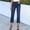 Dark Blue, variant on Jesvior Women'S High Waisted Straight Leg Cropped Jeans Casual Denim Pants with Pockets for Daily Wear Lounge