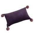 thumbnail image 1 of Ramiter Velvet Pillowcase Cushion Cover Sofa Office Waist Pillow Bed Back Rectangular Wool Ball Standard Silk Pillowcase, 1 of 3