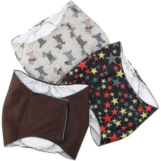 Pañales para perros lavables y reutilizables, pantalones fisiológicos transpirables suaves, banda para el vientre para perros machos