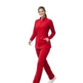 thumbnail image 4 of M&M SCRUBS Women’s Full Zip Scrub Jacket – 4-Way Stretch Warm-Up Jacket with Stand Collar, Moisture-Wicking (Red, Large), 4 of 7