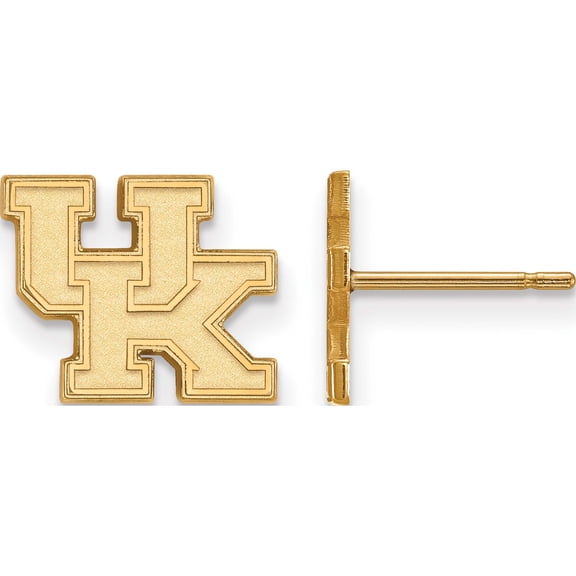 Ss/Gold Plated Sterling Silver With Gp Logoart University Of Kentucky Xs Post Earrings (10 X 12) Made In United States gp008uk
