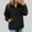 Black, variant on HOMBOM Blue Sweatshirts for Women Trendy Plain Zip Mock Neck Thanksgiving Tops Pullover Loose Long Sleeve Winter Quarter Zip Sweatshirt XL