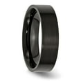 thumbnail image 4 of Auriga Stainless Steel Brushed Black IP-plated 6 mm Flat Band for Women Size 12.5, 4 of 6