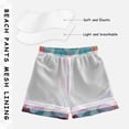 thumbnail image 5 of Elegant Fan Pattern with Pastel Color Swim Trunks Board Shorts Beach Pants Bathing Bottoms 5T, 5 of 8