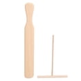 thumbnail image 1 of Épandeur de Crêpes, Râteau en Bois Portable Râteau Rond Outil d'Épanouissement de Crêpes Clarté Remarquable, 1 of 8