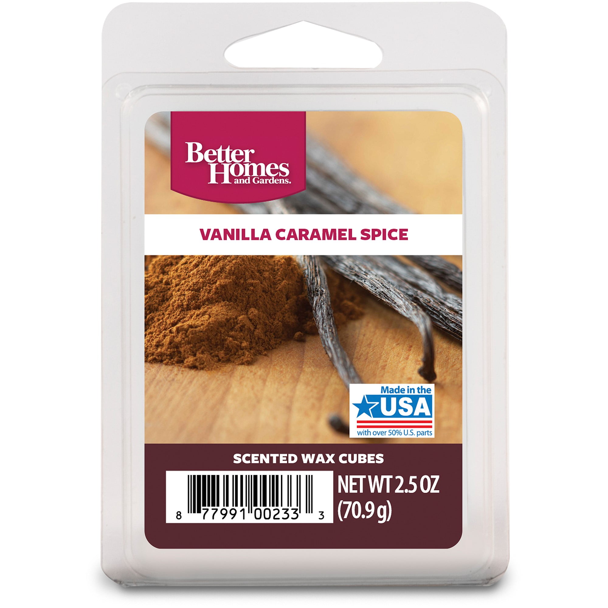 Vanilla Caramel Spice Scented Wax Melts, Better Homes & Gardens, 2.5 oz